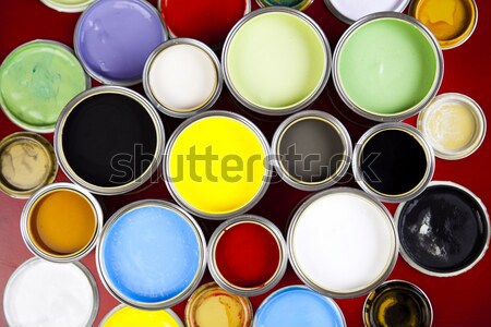 Stockfoto: Schilderij · tijd · heldere · kleurrijk · abstract · ontwerp