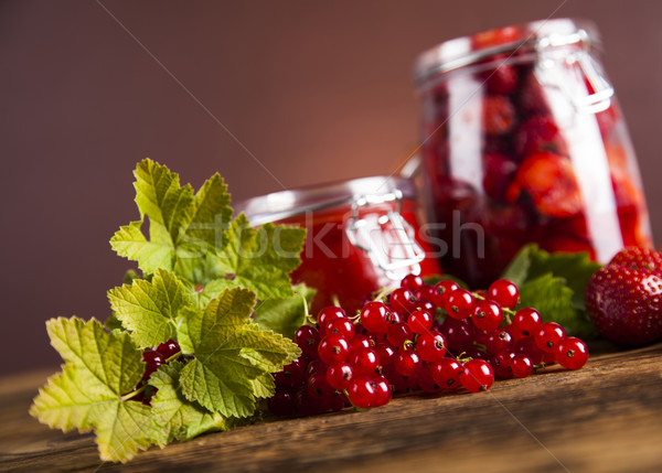 Tasty berry and fruit jam and berry Stock photo © JanPietruszka
