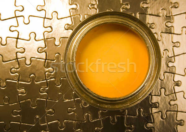 Paint, cans, brush, bright colorful tone concept Stock photo © JanPietruszka