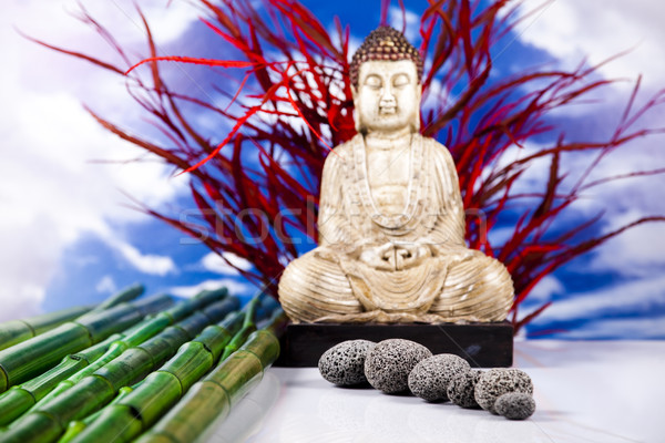 Buda zen sol fumar relaxar adorar Foto stock © JanPietruszka