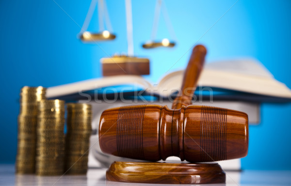 Hukuk adalet ahşap tokmak ahşap çekiç Stok fotoğraf © JanPietruszka