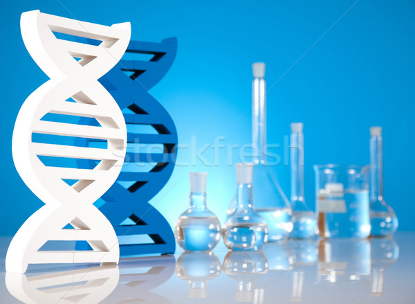 ADN-ul molecule laborator apă proiect semna Imagine de stoc © JanPietruszka