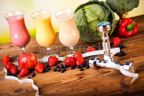 Esportes leite saudável fresco fitness fruto Foto stock © JanPietruszka