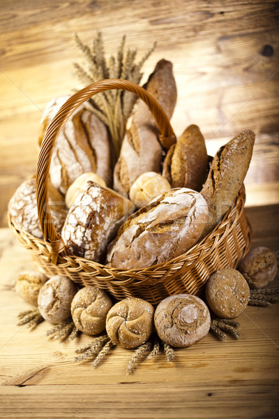 Composition with bread and basket Stock photo © JanPietruszka