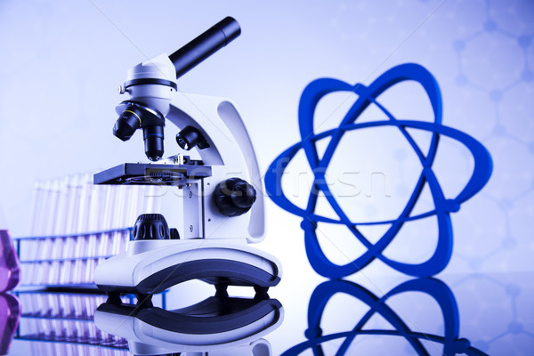 Chemical,science and laboratory glassware background Stock photo © JanPietruszka