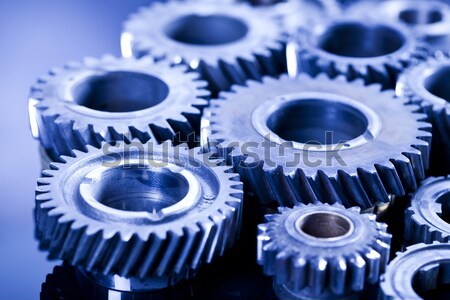 Closeup of gears, industrial mechanism, technic concept Stock photo © JanPietruszka