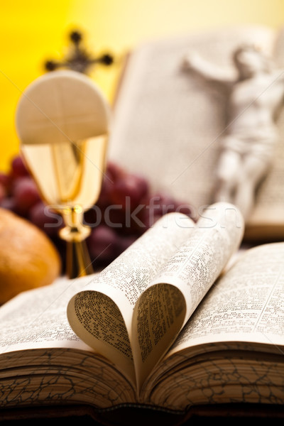 Stock photo: Holy communion, bright background, saturated concept