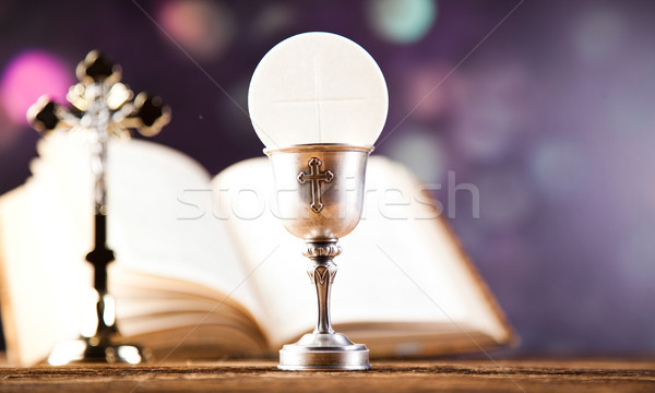 Heilig Gemeinschaft hellen Buch jesus Kirche Stock foto © JanPietruszka