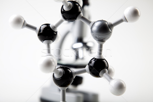 Biochemistry and atom, bright modern chemical concept Stock photo © JanPietruszka