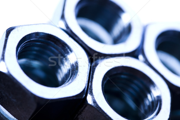 Bolts and Nuts, repair concept bright background Stock photo © JanPietruszka