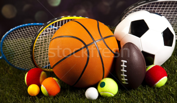 Sportgeräte Detail natürlichen farbenreich Sport Fußball Stock foto © JanPietruszka