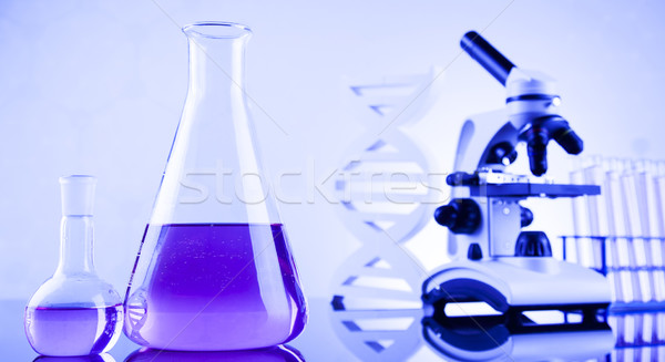 Laboratório artigos de vidro vidro química ciência saúde Foto stock © JanPietruszka