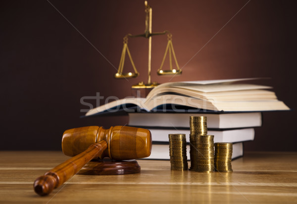 Lei juiz gabela madeira martelo Foto stock © JanPietruszka