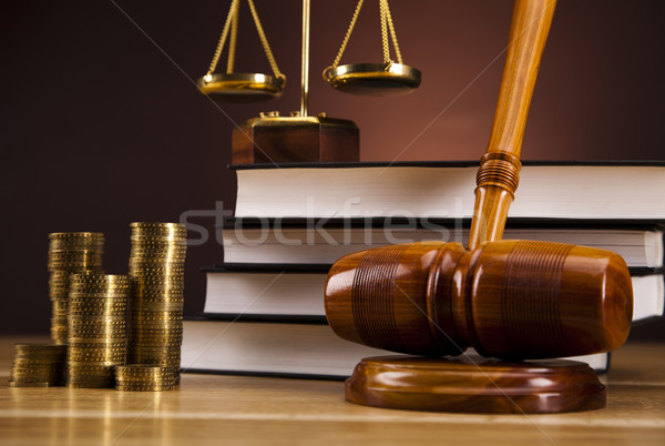 Wooden gavel barrister, justice concept  Stock photo © JanPietruszka