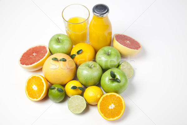 Horloge vruchten eten kopen heldere kleurrijk Stockfoto © JanPietruszka