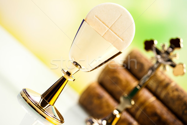 Szent úrvacsora fényes Jézus kenyér Biblia Stock fotó © JanPietruszka
