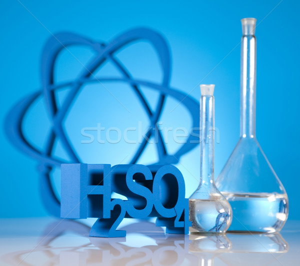 Laboratórium üveg kémia tudomány képlet gyógyszer Stock fotó © JanPietruszka
