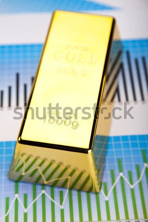 Stack of gold bar, ambient financial concept Stock photo © JanPietruszka