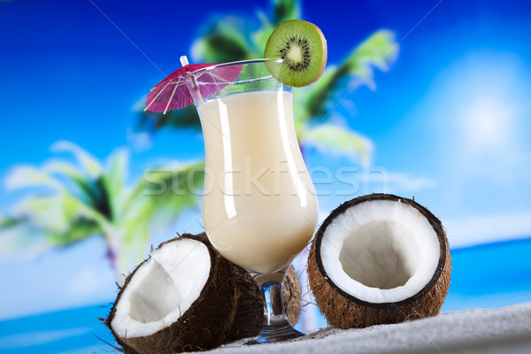 Alcohol drinks set with fruits Stock photo © JanPietruszka