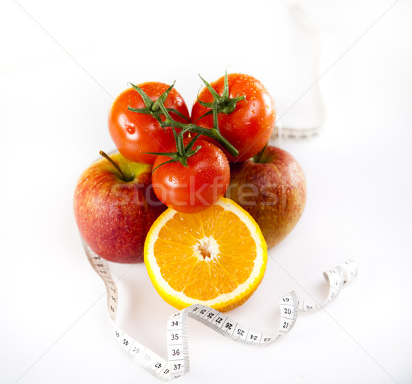 свежих продуктов мера диета продовольствие фитнес фрукты Сток-фото © JanPietruszka