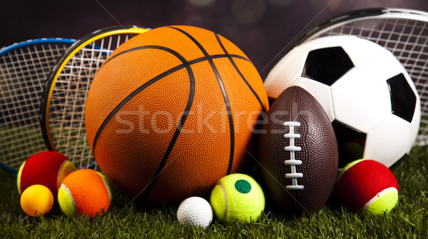 [[stock_photo]]: équipements · sportifs · détail · naturelles · coloré · sport · football