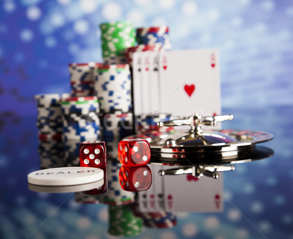 Poker Chips on a gaming concept Stock photo © JanPietruszka
