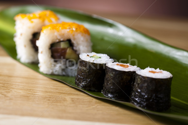 Traditional japanese food, Sushi Stock photo © JanPietruszka