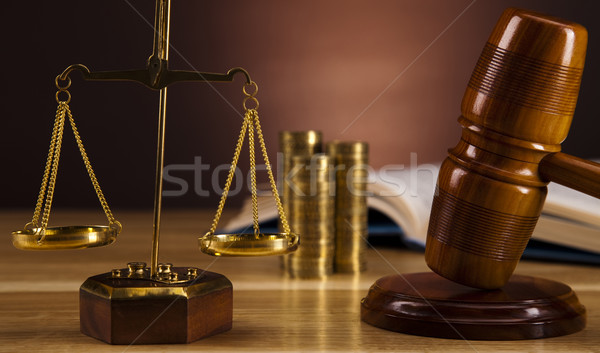 Hukuk yargıç ahşap tokmak ahşap çekiç Stok fotoğraf © JanPietruszka