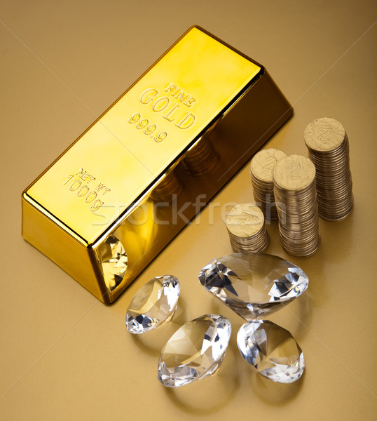 Arany érték pénzügyi pénz fém bank Stock fotó © JanPietruszka