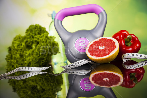Diéta fitnessz vitamin egészséges életmód sport gyümölcs Stock fotó © JanPietruszka