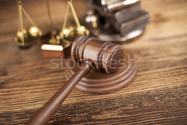 Judges wooden gavel, ambient light vivid theme Stock photo © JanPietruszka