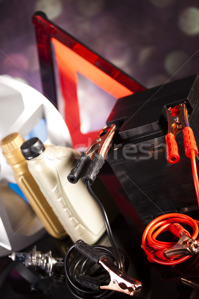 Car Accessories on vivid moto concept Stock photo © JanPietruszka