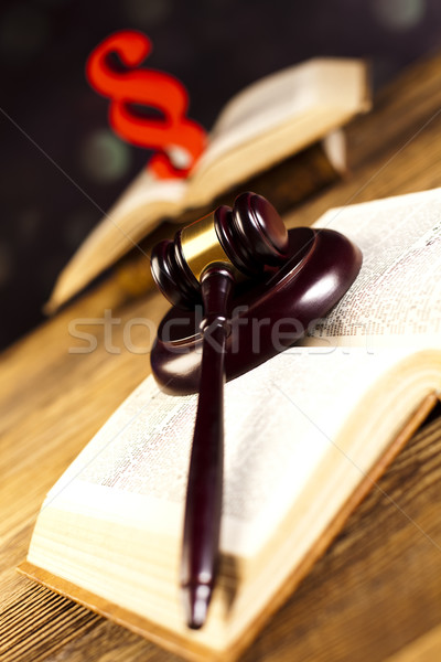 Sąd sędzia drewna sprawiedliwości adwokat przestępczości Zdjęcia stock © JanPietruszka