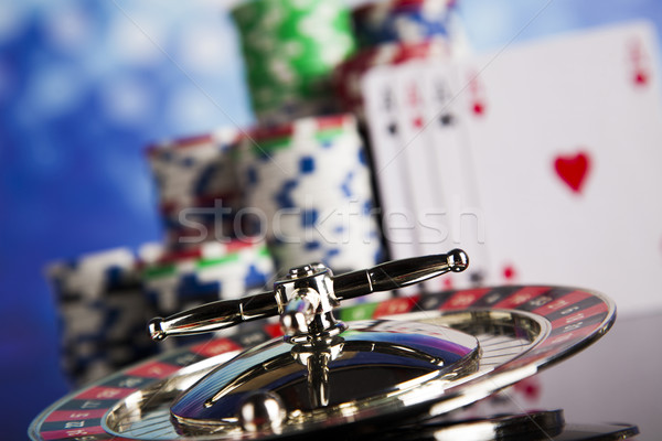 Giocare roulette casino poker chips divertimento Foto d'archivio © JanPietruszka