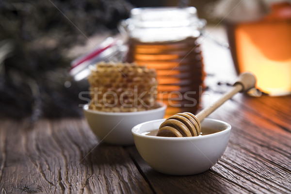 Stock photo: Sweet honey in the comb