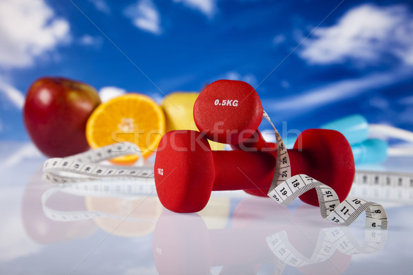 Fitness Food and blue sky Stock photo © JanPietruszka
