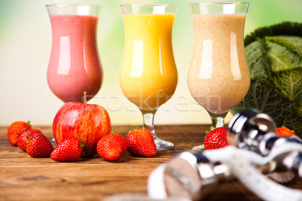 Sport Milk shakes, healthy and fresh Stock photo © JanPietruszka