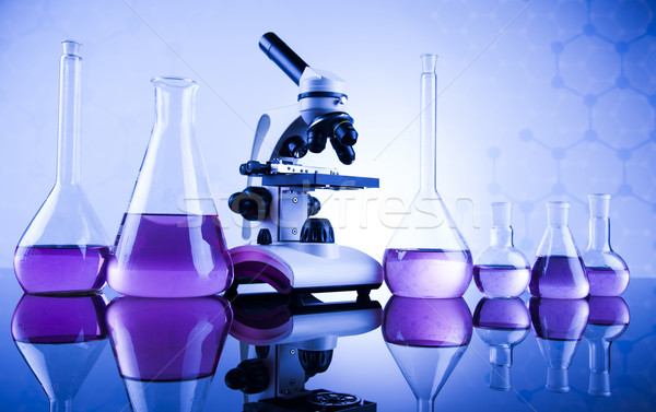 ストックフォト: 顕微鏡 · 医療 · 室 · ガラス製品 · 教育 · 薬
