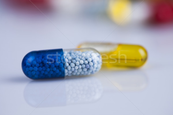 Medicine and healthy, Close up of capsules background Stock photo © JanPietruszka