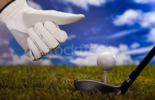 Thumbs up on golf Stock photo © JanPietruszka