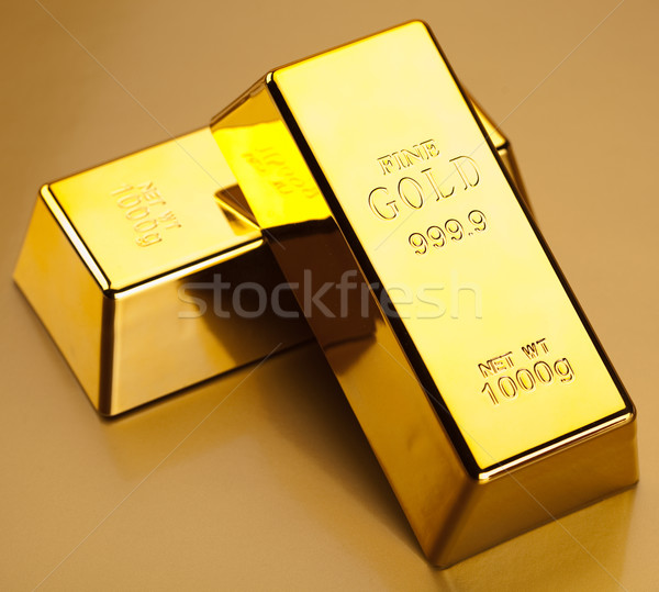 Foto stock: Dinheiro · moedas · ouro · financeiro · metal · banco