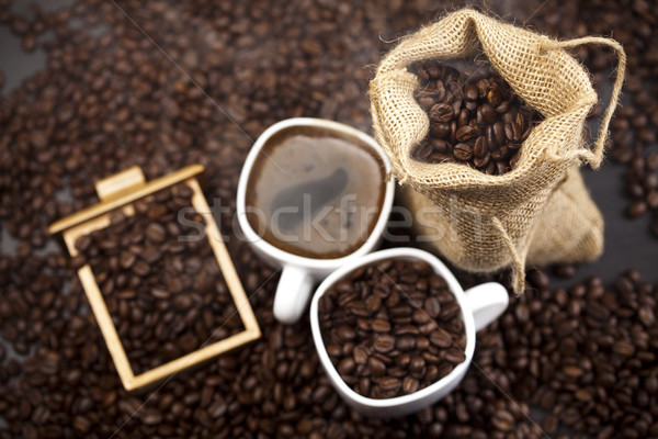 Boabe de cafea luminos textură alimente cadru Imagine de stoc © JanPietruszka