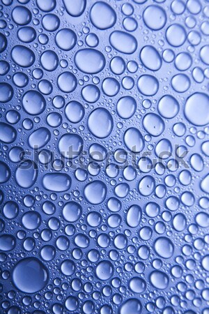 Stock photo: Water drop texture, fresh blue theme