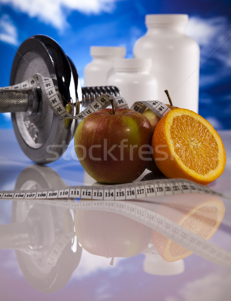 Kiegészítő diéta sport fitnessz egészség gyógyszer Stock fotó © JanPietruszka
