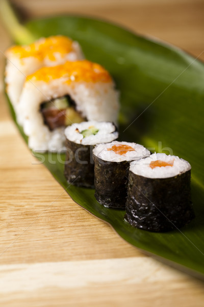 Sushis poissons mer restaurant Asie légumes [[stock_photo]] © JanPietruszka