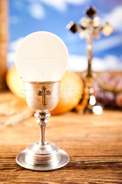 First communion, bright background, saturated concept Stock photo © JanPietruszka