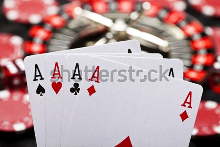 Cartes à jouer casino lumière amusement poker cartes [[stock_photo]] © JanPietruszka