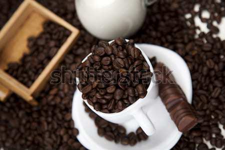 Kofeina żywy jasne tekstury żywności ramki Zdjęcia stock © JanPietruszka