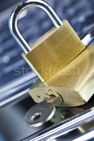 Computer and Lock, modern network symbols concept Stock photo © JanPietruszka