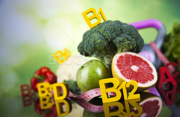 Stock photo: Vitamin and Fitness diet, lifestyle concept